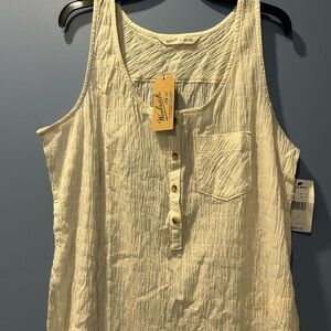 WOOLRICH Cream Textured Tank Top